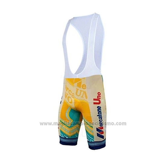 2019 Abbigliamento Ciclismo Mercatone Uno Giallo Manica Corta e Salopette